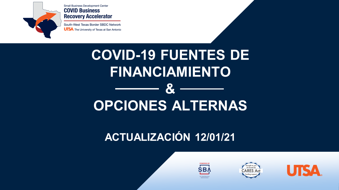COVID-19 Funding Spanish Title Slide