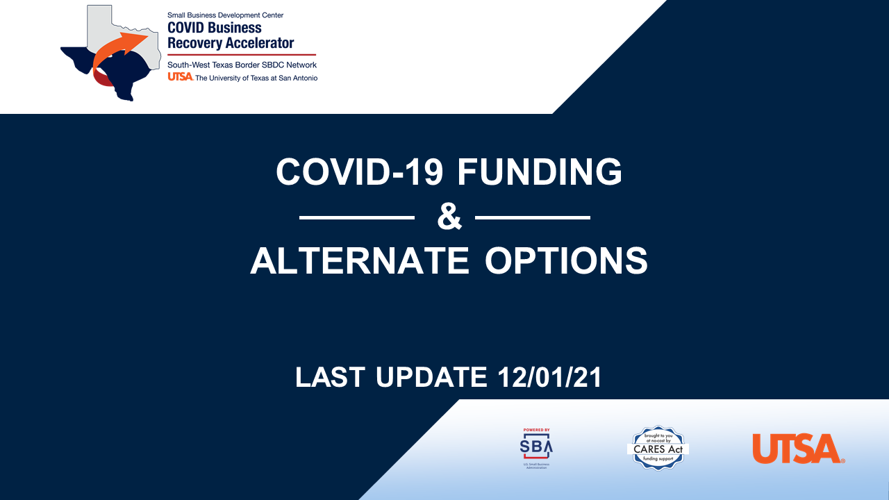 COVID-19 Funding Title Slide